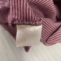 MEN’S MELROSE ボーダー切替ポロシャツ M パープル 紫 38の画像