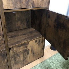 ニトリ　扉付きカラーボックス×2の画像