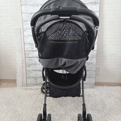 APRICAベビーカー CURUREE A型 グレー 軽量 レザーハンドルの画像