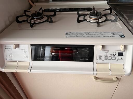 ラ・ガスコンロ　クックグラン付き　パロマ　PA-370WHA-R　タイマー機能・説明書あり