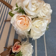 造花ブーケ　ブートニアセットの画像