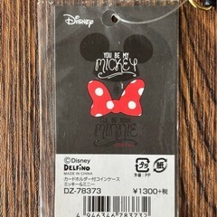 【新品】Disney カードホルダー付コインケース パスケース ミッキー&ミニーの画像