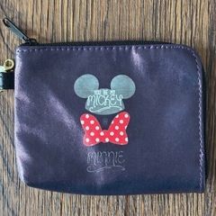 【新品】Disney カードホルダー付コインケース パスケース ミッキー&ミニーの画像