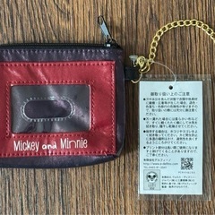 【新品】Disney カードホルダー付コインケース パスケース ミッキー&ミニーの画像