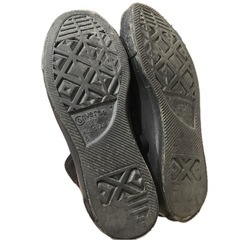 黒コン　converse コンバース 黒 ハイカット スニーカー 24.5㎝の画像