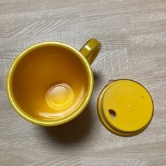 mix-style HOON MUG マグカップ　蓋付き　イエロー　人気の画像