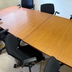 ドイツ製会議デスク＋チェア6脚セットの画像