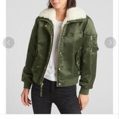GAP フェイクファーライニング ボンバージャケット Lサイズの画像