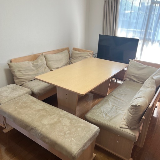 大川家具　ソファダイニングテーブルセット