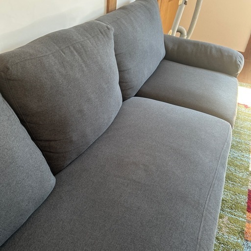 【クリスマス特別価格】三人掛けローソファ(オットマン付き)