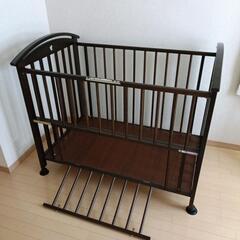 サワベビー　ベビーベッド　ダークブラウン　K型ローワンの画像