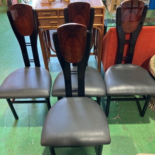 4脚セット】ダイニングチェア椅子イス家具昭和レトロ