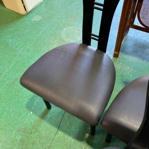 【4脚セット】ダイニングチェア　椅子　イス　家具　昭和レトロ　アンティーク　家具　インテリア　オシャレ【座面高45幅48奥46背高10