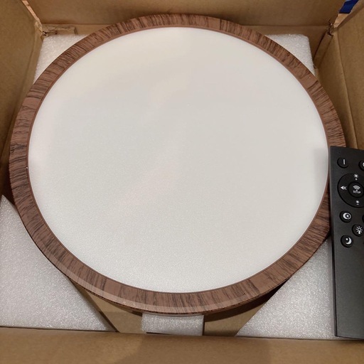 ledシーリングライト 30cm 6畳 木目 スペクトルランプ 調光調色 極薄型