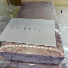 未使用お菓子包装箱6　マロンケーキ8個中敷き付き　14×26×4.5cmの画像