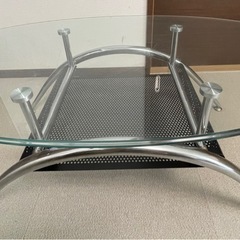 購入30,000円　➡️ 4,000円　10mm厚ガラス高級楕円コーヒーテーブルの画像
