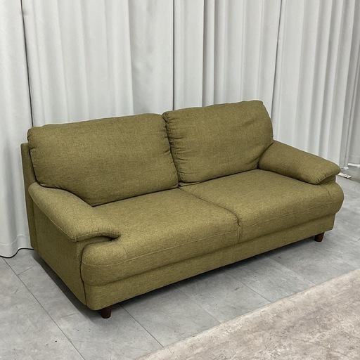 KH-34【新入荷　リサイクル品】2シーターソファ　グリーン