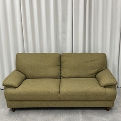 KH-34【新入荷　リサイクル品】2シーターソファ　グリーンの画像