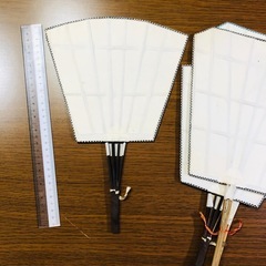 うちわ 2枚セット レトロ ③の画像