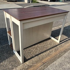 【🌳国産/熊野紀州材】コンソールシェルフ　飾り棚　収納棚　引き出し付き　キッチン台　キッチン棚　キッチンカウンター　ブランド家具　デザイナーズの画像