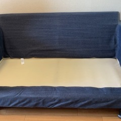 無印良品　2人掛けソファー　デニム生地の画像