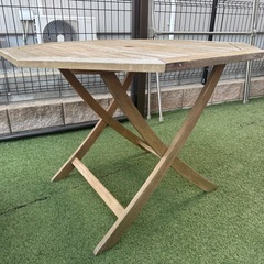キャンプ　テーブル　木製　アウトドア　の画像
