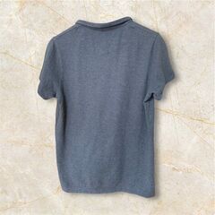 BEAMS メンズ ポロシャツ Mサイズ 綿100% グレー ピンクの画像