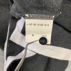 BEAMS メンズ ポロシャツ Mサイズ 綿100% グレー ピンクの画像