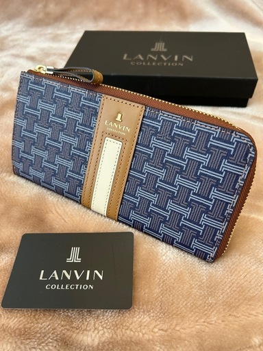 ランバンフェリアパースL字ファスナー長財布L字型ラウンドロングウォレットさいふレディース女性用婦人メンズ紳士男性用ユニセックス