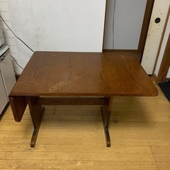 天然木 色々 折りたたみ ダイニングテーブルの画像