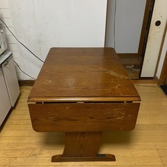 天然木 色々 折りたたみ ダイニングテーブルの画像