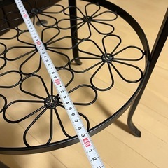 花柄　オシャレ　ガラス　テーブル　何でもご相談ください！の画像