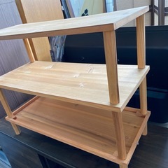 3段木製ラックの画像