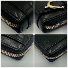 美品　GUCCI グッチ　ラウンドファスナー　GG ホースビット 長財布の画像
