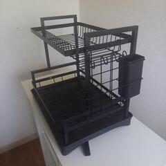 水切ラック　ブラックの画像
