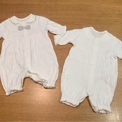 【双子】セレモニードレス　帽子•スタイ付き　新生児の画像