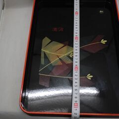 [1458J] 漆器 お盆 和盆 トレー 和風 長方形 28cm × 42cmの画像