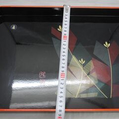 [1458J] 漆器 お盆 和盆 トレー 和風 長方形 28cm × 42cmの画像