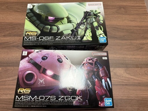 RG 量産型ザク　RGシャア専用ズゴック　ガンプラ　未組立