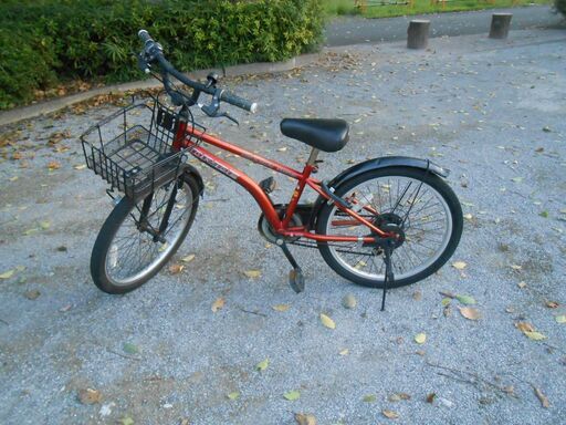 子供用自転車　22インチ　アサヒドライド　赤