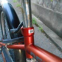 子供用自転車　22インチ　アサヒドライド　赤の画像