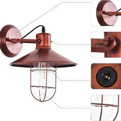 新品　レトロなブロンズ色　玄関灯 屋外 外灯 ブラケットライト E26 非防水の画像