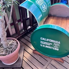 ドラム缶ソファー（グリーン）の画像