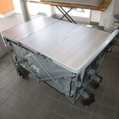※取引中/売約済***********弊社使用　中古品　キャリーワゴン セット 大容量 200L 耐荷重150kg ノーパンクタイヤ キャリーカート 頑丈 フォールディング フォールディングカート チェアー テーブル 折りたたみ 折り畳みの画像
