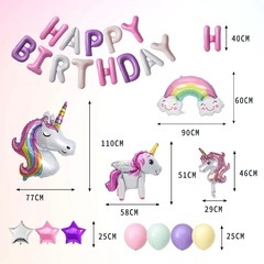 ユニコーン　誕生日バルーンセットの画像