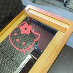 札幌市内近郊自社配送 レア ハローキティ スタンドミラー 木枠 大型姿見 コレクション 札幌市 新道東店の画像