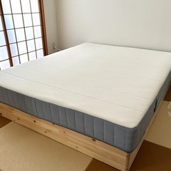【8月末まで】IKEA 160×200cm　すのこベッド LYNGÖR リンゴール   の画像