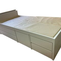引き出し付きベッド（コンセント付き）＋シモンズ製マットレスの画像
