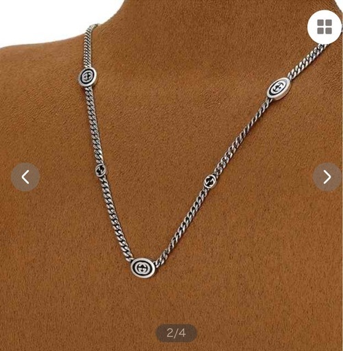 GUCCIネックレスメンズブランド　678658ーJ8410シルバー