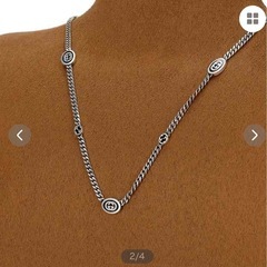 GUCCIネックレスメンズブランド　678658ーJ8410シルバーの画像